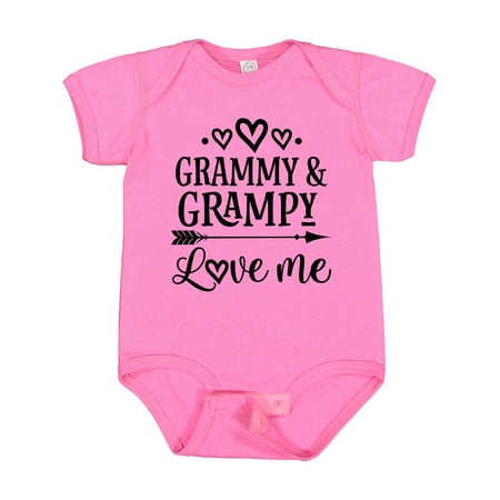 

Inktastic Grammy and Grampy Love Me Valentine Gift Baby Boy or Baby Girl Bodysuit