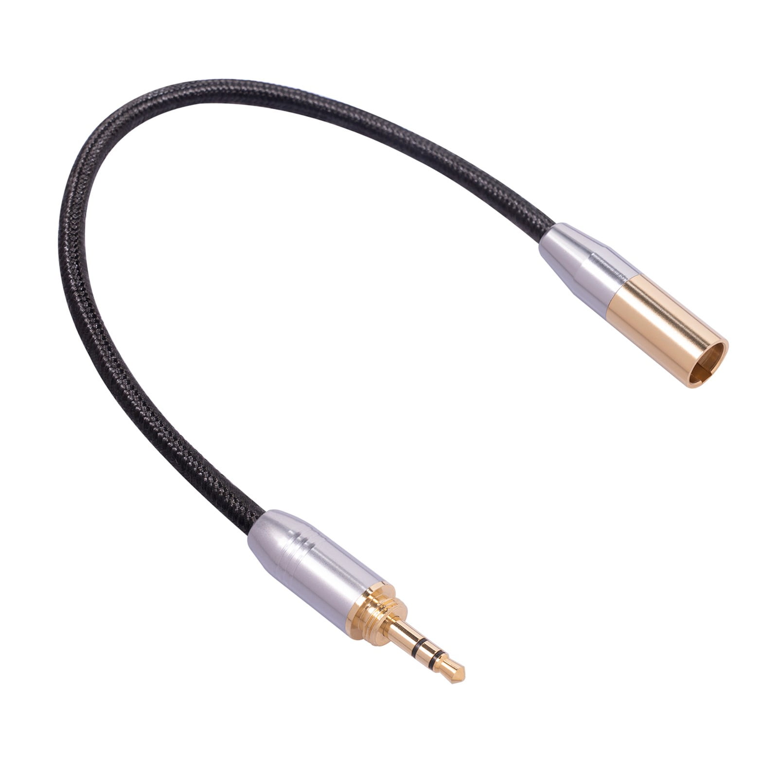Mini XLR Male To 3.5mm Stereo Audio Plug Cable Gold Plated External