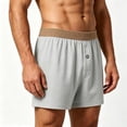 thumbnail image 6 of YanHoo Mens Cotton Shorts Soft Stretch Elastic Waist Underwear Boxer Shorts Casual Comfy Short Pants, 6 of 6
