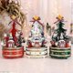 thumbnail image 2 of Caja de música de carrusel navideño con 4 figuras, árbol de Navidad de madera, tiovivo, regalo festivo, decoración navideña para el hogar., 2 of 4