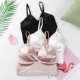 thumbnail image 5 of Catlerio Ladies V-neck Slings Vest Sleeveless Sling Cropped Top Triangle Cup Bra Bralette Tank Tops, 5 of 5