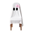 thumbnail image 2 of Halloween Ghost Chair Cover for Dining Chairs, Festive Party Decoration Slipcover, Decorative White Ghost Chair Back Protector for Holiday Home Kitchen Decor, 1Pack A, 2 of 7