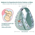 thumbnail image 2 of Mochila Portabebés Ergonómica Ideal Para Amamantar 0-36meses Modelo Verde, 2 of 4