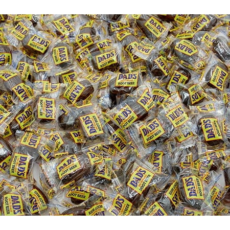 product image of DAD'S ROOT BEER BARRELS Hard Candy 2 lb – Donty-Tonty Bulk Caramels Bag, Old Fashioned Candies, Original Flavor, Individually Wrapped (100 Pieces)