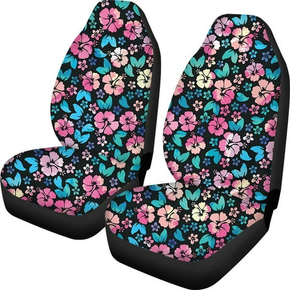 Universal Polynesian Hibiscus Hawaiian Car Seat Covers Protector Car Interior for Women Gift Cushion Covers Interior Accessories