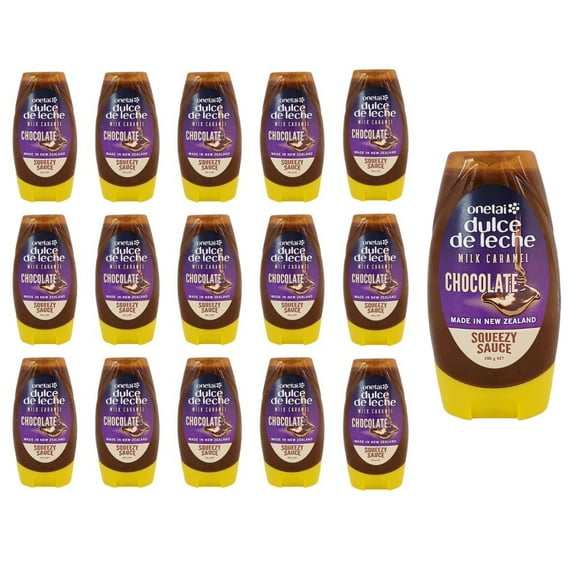 Pack-16 Squeezy Onetai, Milk Caramel Chocolate Spread/Sauce 280 Grams