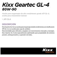thumbnail image 1 of Aceite para Transmisión Manual Kixx Geartec GL-4 80W-90 4l, 1 of 5