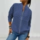 thumbnail image 1 of Chaqueta y abrigo informal de manga larga sin capucha para mujer, de punto hueco, con cremallera y manga larga, blusa para mujer, 1 of 6