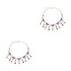 thumbnail image 4 of Guardurnaity Collar colorido para mujer, exquisita decoración colgante, collares brillantes para mujer, joyería, colgante para el cuello, Rojo 2piezas, 4 of 6