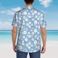 thumbnail image 5 of Haiem Daisies Flowers Printed Hawaiian Shirt for Men - Men’s Casual Beach Summer Shirts - Stretch Fabric with Modern Fit-Small, 5 of 7