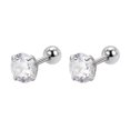 thumbnail image 1 of Pendientes de acero inoxidable con forma de tornillo para mujer, sin necesidad de dormir, con orificios finos para las orejas y con forma de aguja, 1 of 4