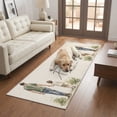 thumbnail image 2 of Hallway Runner Rug 2'x6', Father's Day Kitchen Runner Rugs Non-Slip Carpet Mats, Farmhouse Botanical Country Plants Beige Bedside Rugs Runners Washable Floor Carpet for Bathroom Laundry Room, 2 of 8