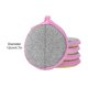 thumbnail image 3 of Cepillo para lavavajillas, herramientas de cocina redondas reutilizables mágicas de doble cara (rosa), 5 uds., 3 of 3