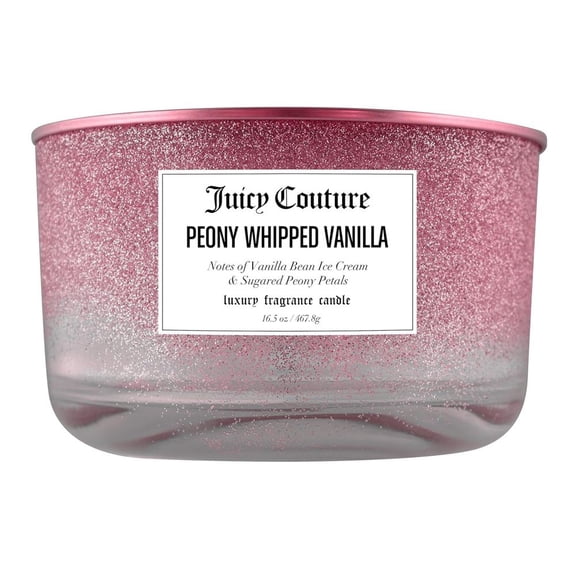 Juicy Couture Glitter Candle - Peony Whipped Vanilla 16.5oz