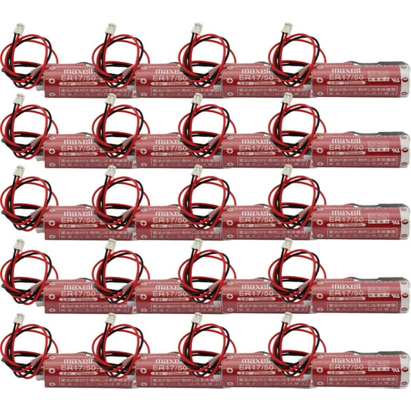 20-Pack for Maxell ER17/50 17/50 3.6V 2750mAh Battery Li-ion Battery for PLC Battery with White Plug