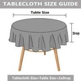 thumbnail image 5 of Cotton Linen Solid Color Tablecloth Round Simple Style Table Cover for Kitchen Dining Tabletop Linen Decor, 5 of 5