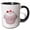 Black/White, variant on 3drose, Cute Pink and White Heart Cupcake Illustration, 11oz Magic Transforming Mug
