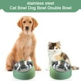 thumbnail image 4 of Cuenco de acero inoxidable para gatos y perros, con protección para las vértebras cervicales y boca oblicua, cuenco para comida para mascotas., 4 of 5