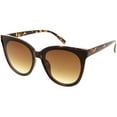 thumbnail image 2 of Oversize Cat Eye Sunglasses Neutral Color Flat Lens 60mm (Tortoise / Amber), 2 of 4