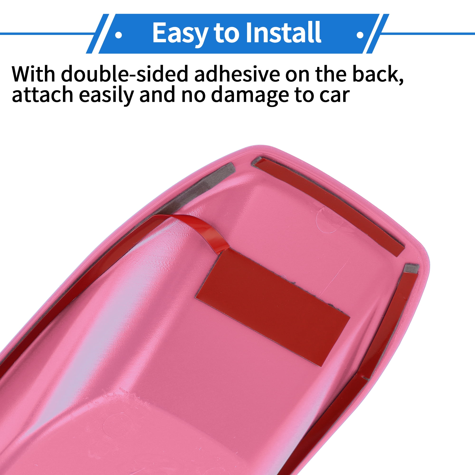 Unique Bargains 4 Pcs Door Bowl Cover Trim Compatible for Jeep Wrangler JL 2018-2022 ABS Pink Exterior Accessories
