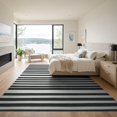 thumbnail image 3 of ODIKA 9'x12' Washable Area Rug Under Door Striped Farmhouse Pinstripe Layering Stripe Front for Great Room, Indoor Concept, Large Living Low Pile, Flatwoven, 3 of 7
