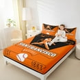thumbnail image 4 of jejeloiu Baseball City Full Size Sheets,San Francisco Bed Sheets,Orange Black Sheet Sets For Child,Luxury Bedroom Decor,4pcs, 4 of 7