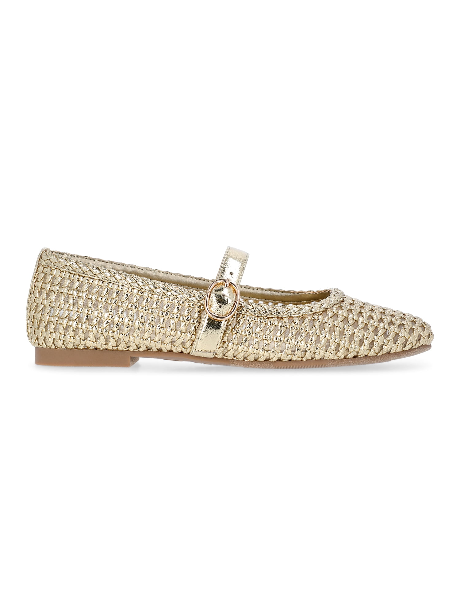Time and Tru Women's Woven Ballet Flats