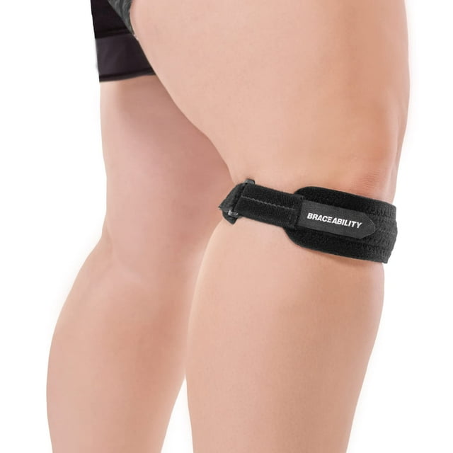 Estabilizador de rodilla BraceAbility con correa para tendón rotuliano XL