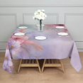thumbnail image 3 of Delicate Floral Watercolor Pattern Square Tablecloth,Waterproof Square Table Cover,Wipeable Spillproof Washable Table Cover for Home Kitchen Party Decor 42"X42"(107x107cm), 3 of 6