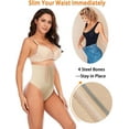 thumbnail image 5 of Tummy Control Thong Shapewear for Women Seamless Shaping Thong Panties Body Shaper Underwear, 5 of 8