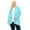 Blue, variant on Moa Collection Women's Plus Size Casual Long Sleeve Drape Open Front Cardigan