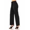 thumbnail image 4 of Women's Ribbed Straight Leg Drawstring Lounge Pants Soft Casual Relaxed Fit, 4 of 7