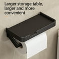thumbnail image 4 of Boîte à Papier Toilette, Design Sans Perçage en Aluminium Spatial, Rangement pour Téléphone Portable et Organisateur de Petits Objets, Durable et Résistant à la Rouille, Accessoires de Salle de Bain Modernes, Installation Facile, Ensemble de 1 Pce, 4 of 6