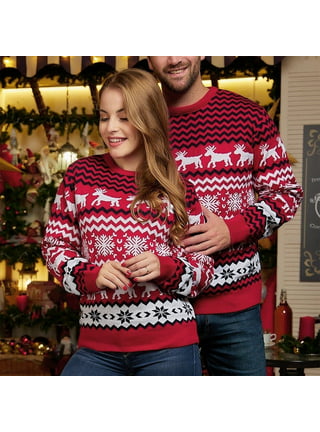 Sazz Vintage Clothing: (mens M) Vintage Ugly Xmas Sweater! Twin Skating  Santa's on Red White & Blue!