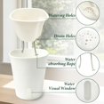thumbnail image 3 of SYITCUN 5in Self Watering Planter 5 set,Plastic Self Watering Planters with Visual Water Level Window,Plant Pots Indoor,Window Box Planter,, 3 of 7