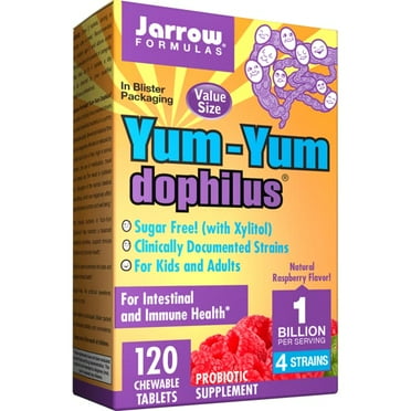 Jarrow Formulas, Inc. Yum-Yum Dophilus - Raspberry 1 Billion Cfu 120 Chwbls