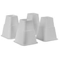 Adjustable White Bed Risers Furniture Riser Lifts in 8, 5, 3 Inches