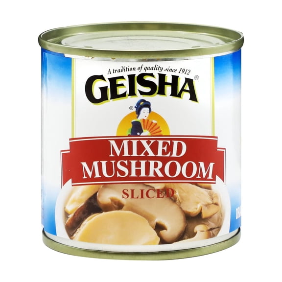 GEISHA Mixed Mushroom Sliced 4OZ. (Pack of 12), Mixed Mushroom| Halal Certified － NON-GMO － Gluten Free－Good Source of Fiber－Only 10 Calories per Container