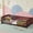 Espresso, variant on Leumius Twin Size Floor Fence Bed with Central Entrance, Pine Wood Floor Bed with Guardrails for Boys Girls Grey