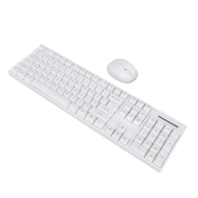 Wireless Keyboard and Mouse Combo, 104 Keys, 2.4G Ergonomic Wireless Computer Keyboard, Anti Fading, High Low Key Layout, Sleep Mode, Plug and Play, for Computer, Pc
