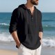 thumbnail image 4 of pstuiky Camisas de invierno de manga larga para hombre, Suéter playero informal de manga larga con capucha y cordón ajustable para hombre tops de invierno para hombre l, 4 of 9