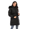 thumbnail image 2 of QIYAA Women’s Down Long Jacket Winter Coat Outwear Warm Puffer Fur Trim Hooded Coat Waterproof with Faux Fur Hood, 2 of 8
