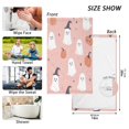 thumbnail image 6 of Yayeee 2 Pack Hand Towels for Bathroom 100% Cotton 16" x 28" Soft Absorbent Kitchen Towel, Pink Cartoon Halloween, 6 of 7