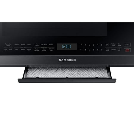 Samsung - 2.1 Cu. Ft. Over-the-Range Microwave with Sensor Cook - Black Stainless Steel