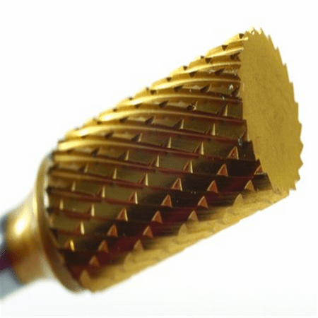 TiN Coated Double Cut Bur, Cylinder Shape Solid Carbide, 1/4-Inch Cutter Diameter 1-Inch Length of Cut - Champion Cutting Tool - SA1L