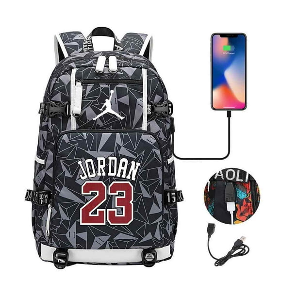 Mochila Usb Multifuncional Nba Peripheral Series Star Mochila Fluorescente Luminosa Tamano Jordan Color Gris Walmart en linea