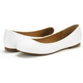 thumbnail image 2 of DREAM PAIRS Women's Sole-Simple Ballerina Walking Flats Shoes SOLE-SIMPLE WHITE/PU Size 9.5, 2 of 4