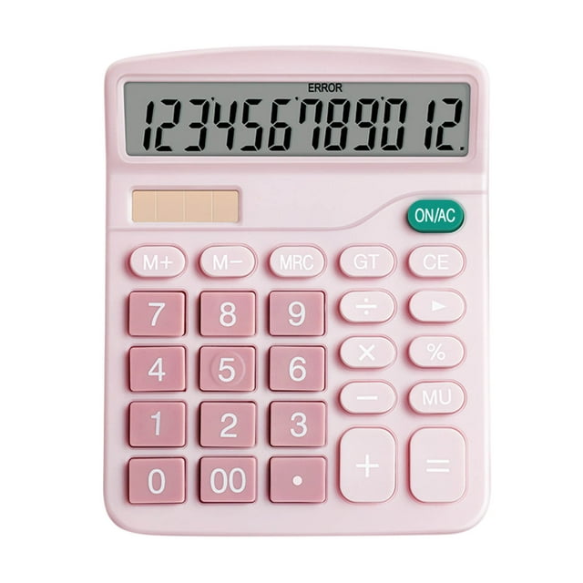 Calculadora electrónica Pisexur para hombres, calculadora básica de escritorio de 12 dígitos, doble potencia, con gran pantalla LCD, electrónica para niños, organizador de electrónica.