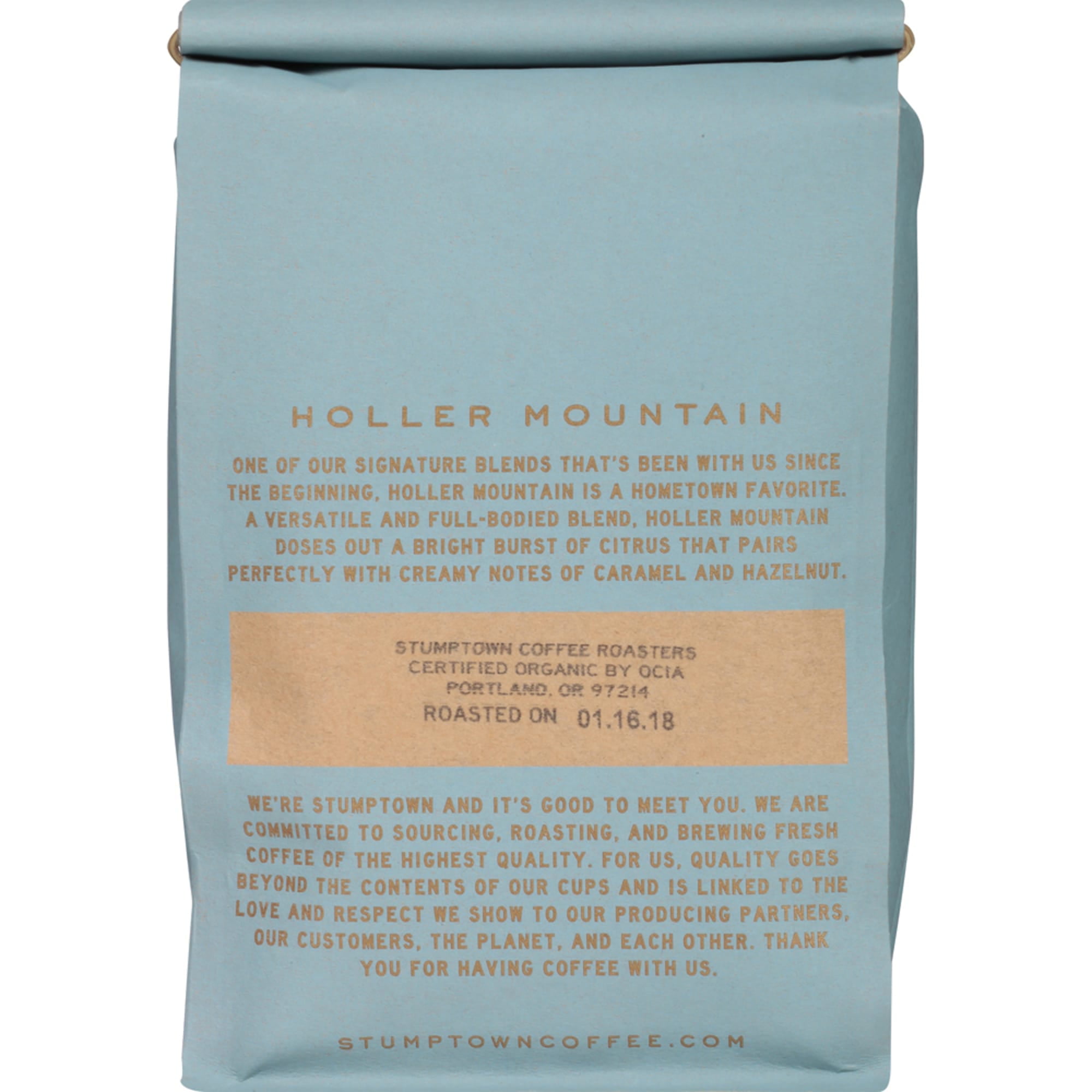 (6 pack) Stumptown Coffee Organic Holler Mountain Premium Medium Roast Whole Bean Coffee, Arabica, 12 oz