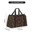 thumbnail image 3 of Disketp Burgundy Peony Flowers Bolsa de Viaje Tipo Duffle, Bolso de Mano para Fin de Semana para Mujer, Bolsa de Gimnasio Ligera para Hombre, Esencial para Viajes, 3 of 7